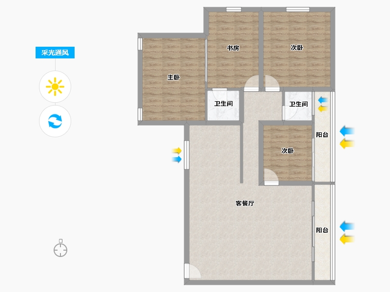 广东省-深圳市-阅山华府-113.69-户型库-采光通风