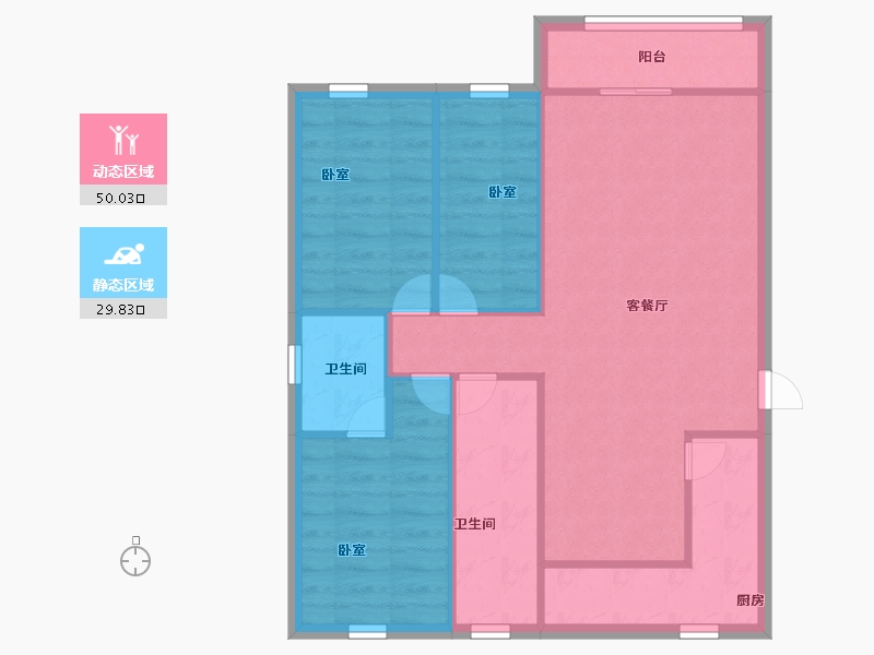 广东省-深圳市-中海怡美山庄-72.00-户型库-动静分区