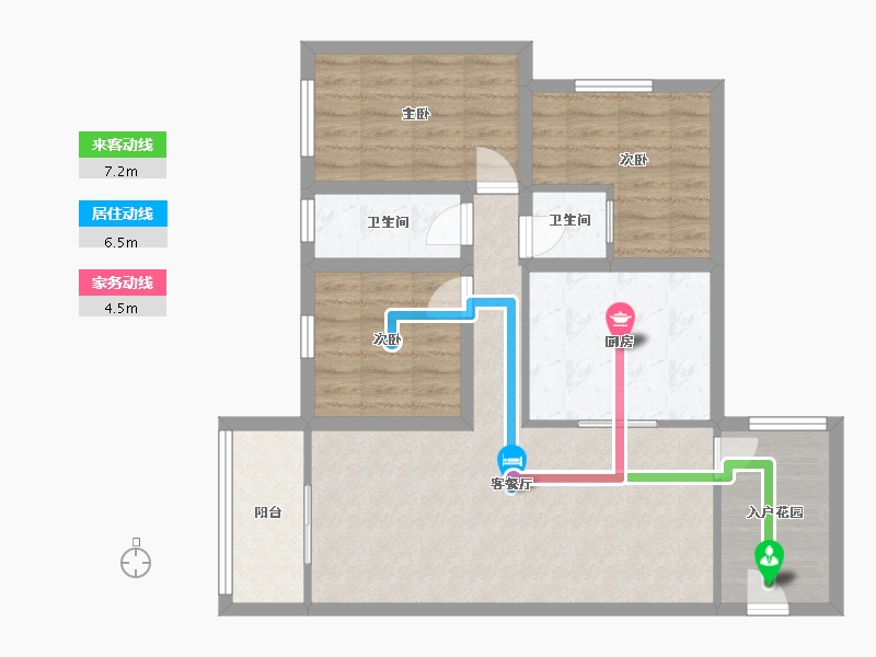 广东省-深圳市-世纪春城二期-81.80-户型库-动静线