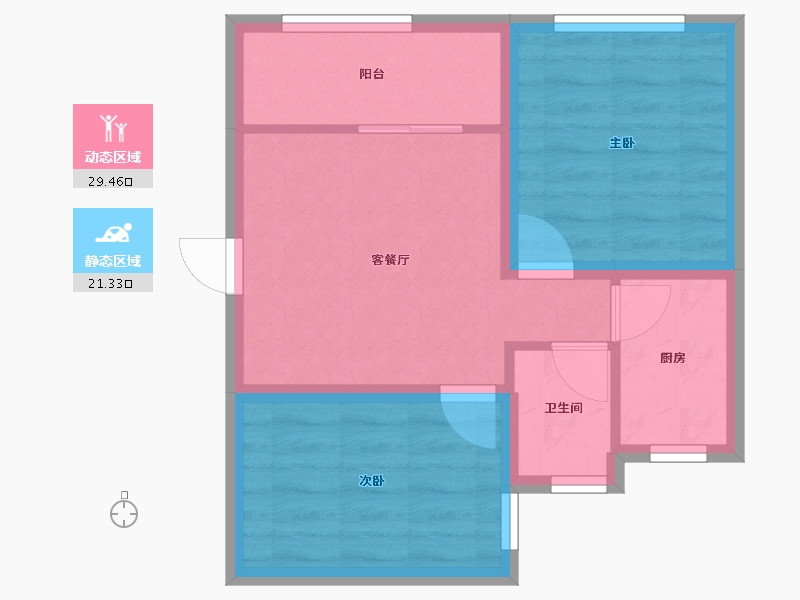 广东省-深圳市-鹏达花园-44.54-户型库-动静分区