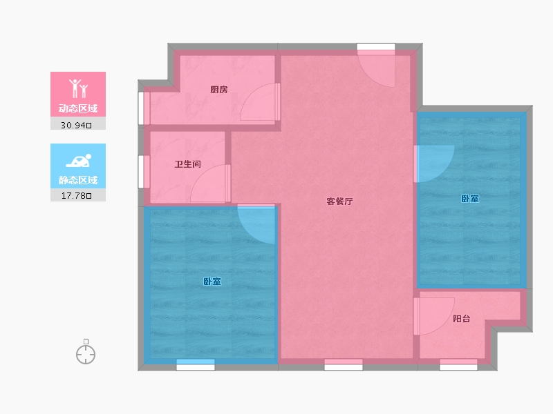 广东省-深圳市-万科公园里-43.71-户型库-动静分区