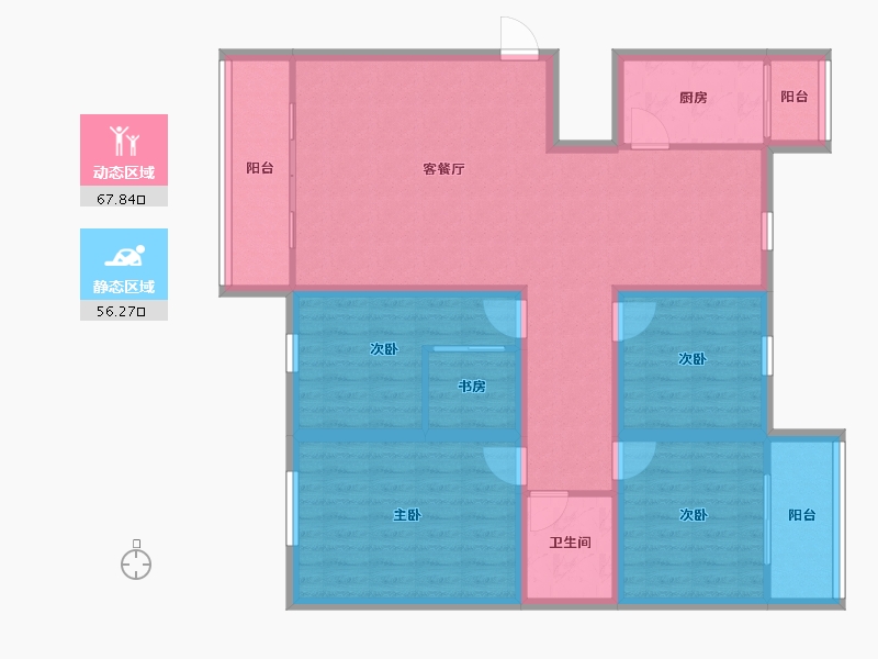 广东省-深圳市-圣莫丽斯-110.95-户型库-动静分区