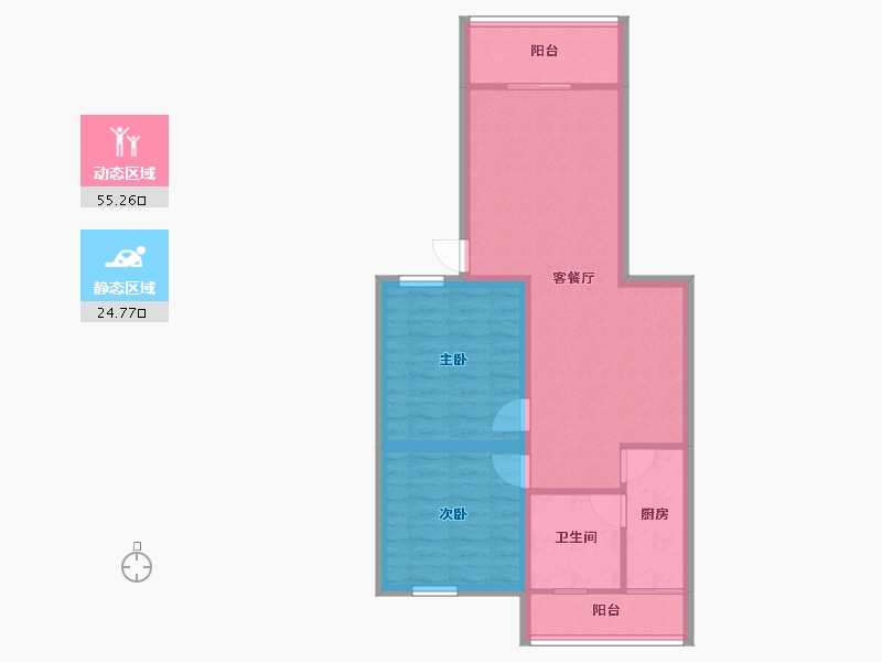 广东省-深圳市-绿茵华庭-71.51-户型库-动静分区