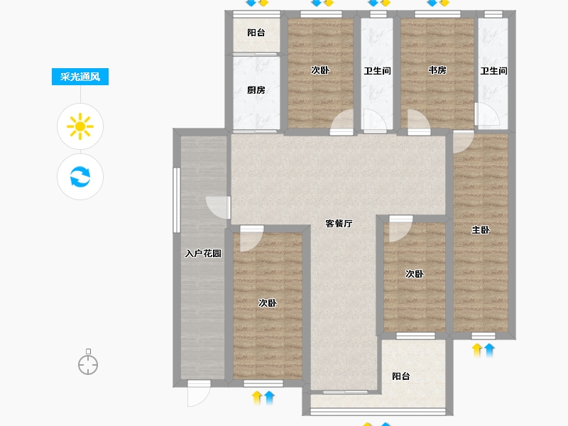 广东省-深圳市-锦绣江南一二三期-117.36-户型库-采光通风