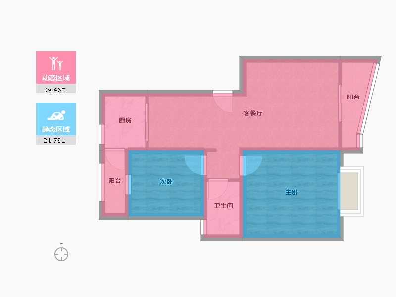 广东省-深圳市-丰泽湖山庄-53.48-户型库-动静分区