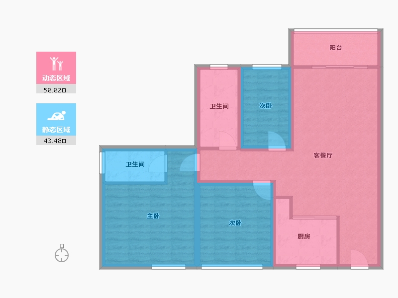 广东省-深圳市-欧景城-91.40-户型库-动静分区