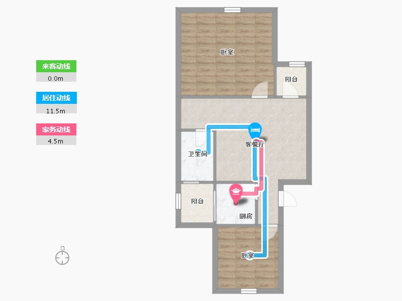 广东省-深圳市-福景花园-63.09-户型库-动静线