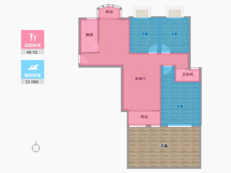 广东省-深圳市-馨园二期-94.46-户型库-动静分区