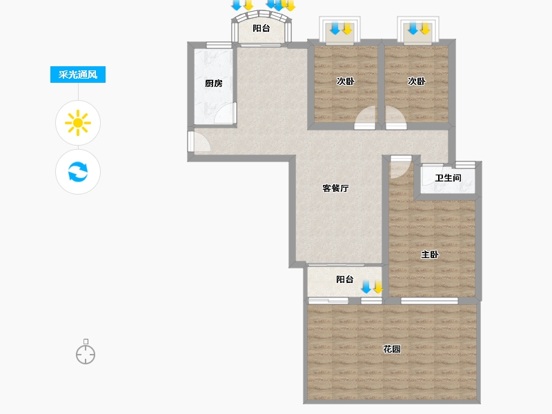 广东省-深圳市-馨园二期-94.46-户型库-采光通风