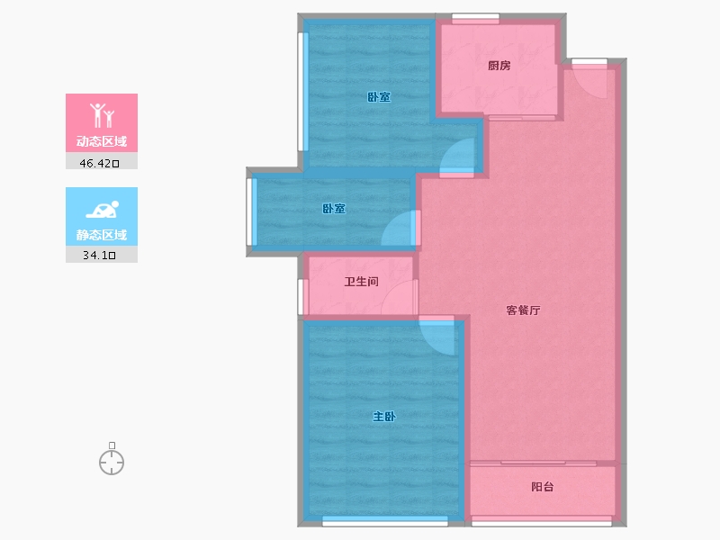 广东省-深圳市-幸福城二期-71.60-户型库-动静分区