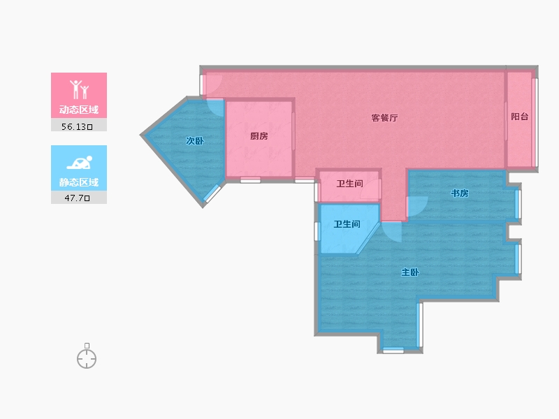 广东省-深圳市-金海燕花园-94.53-户型库-动静分区