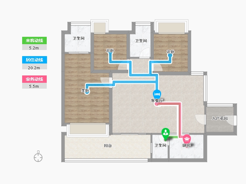 广东省-深圳市-卓能雅苑-92.92-户型库-动静线