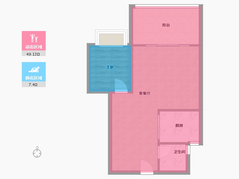 广东省-深圳市-佳兆业茗萃园(一期)-51.12-户型库-动静分区