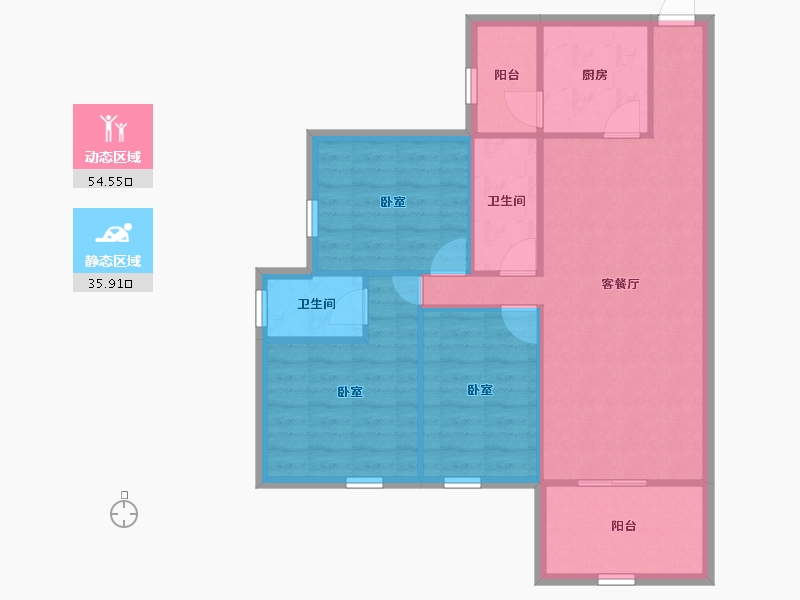 广东省-深圳市-万科翰邻城-81.94-户型库-动静分区