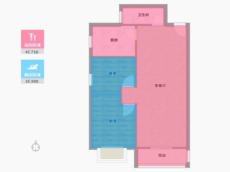 广东省-深圳市-东方半岛花园-54.98-户型库-动静分区