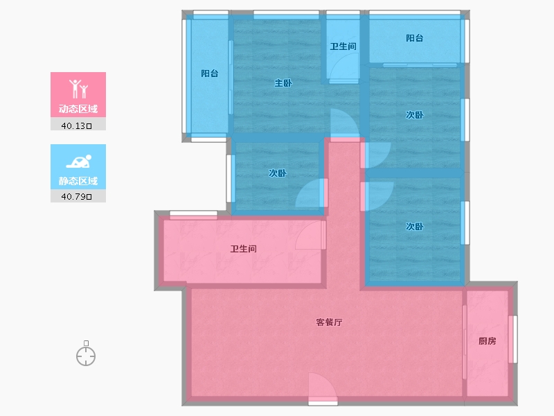 广东省-深圳市-和谐家园-71.03-户型库-动静分区