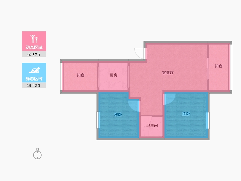 广东省-深圳市-世纪春城二期-52.83-户型库-动静分区