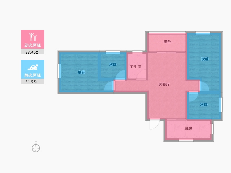 广东省-深圳市-横岗花半里-56.10-户型库-动静分区