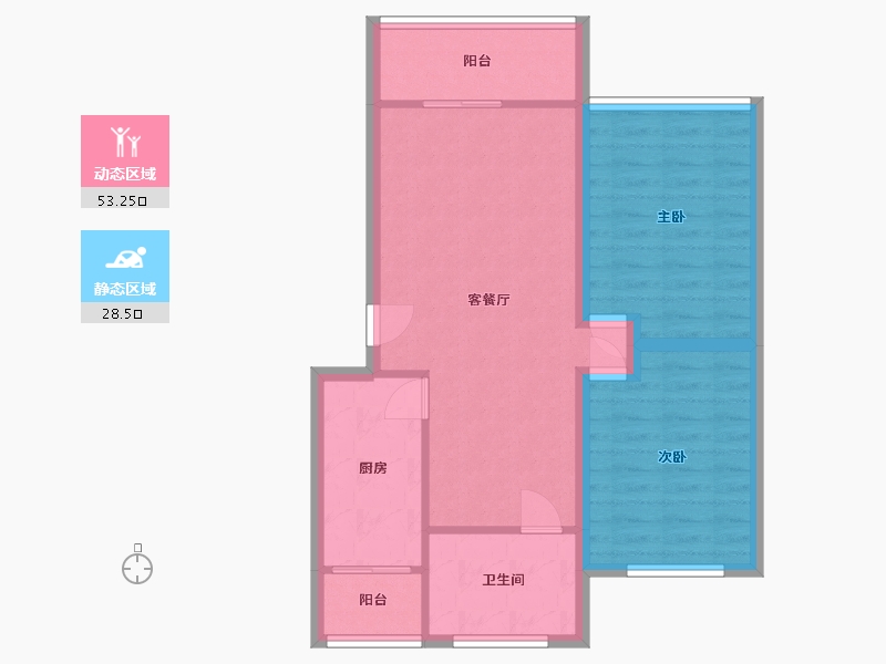 广东省-深圳市-龙华新华苑二期-73.33-户型库-动静分区