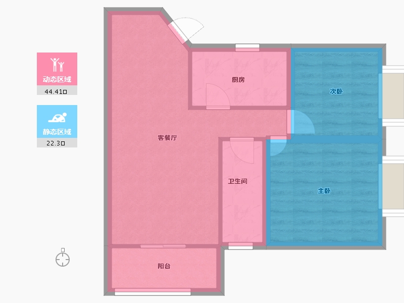 广东省-深圳市-金海燕花园-59.43-户型库-动静分区