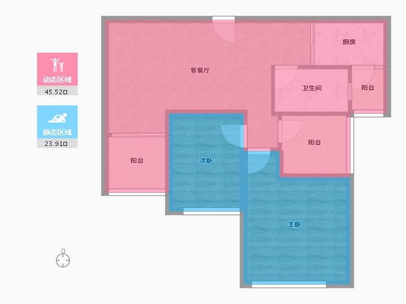 黑龙江省-鹤岗市-深物业前海港湾花园-61.41-户型库-动静分区