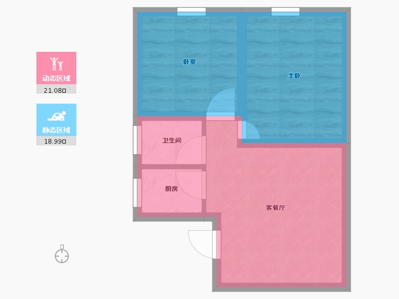 黑龙江省-鹤岗市-爱榕园-34.95-户型库-动静分区