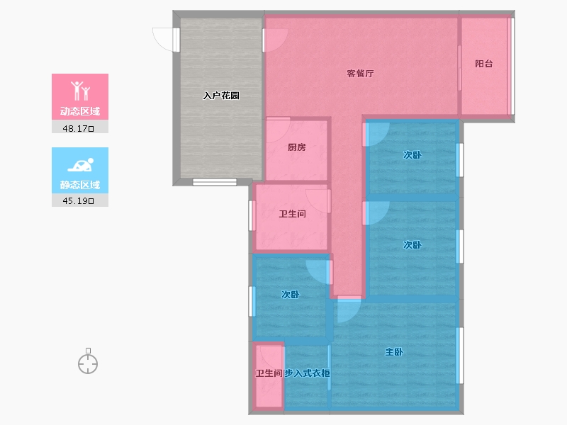 广东省-深圳市-清湖宝湖居-97.25-户型库-动静分区