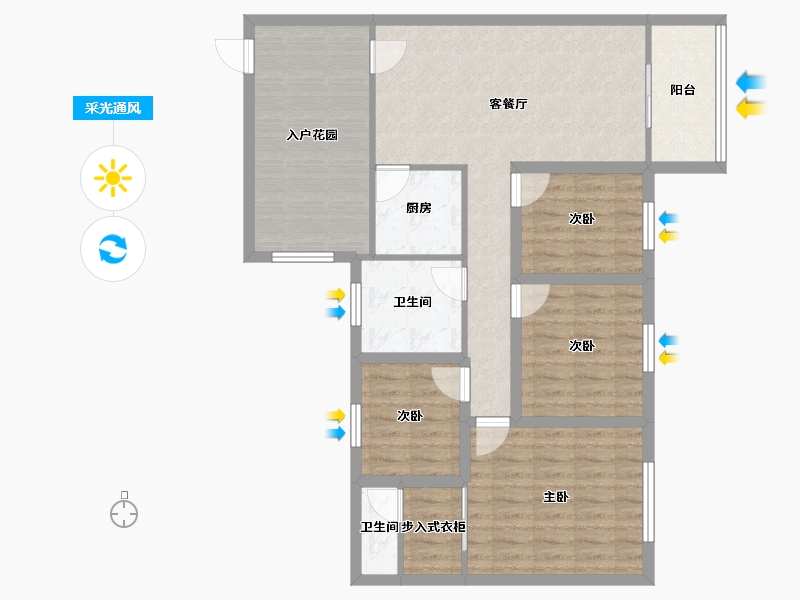 广东省-深圳市-清湖宝湖居-97.25-户型库-采光通风