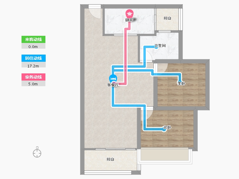 广东省-深圳市-汇龙湾花园-62.61-户型库-动静线