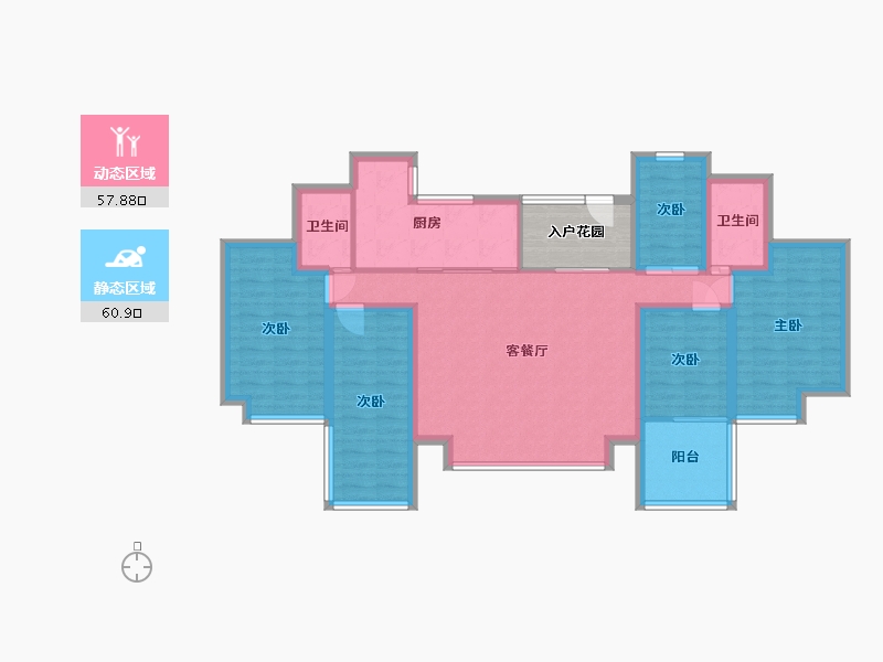 广东省-深圳市-世纪春城四期-111.15-户型库-动静分区