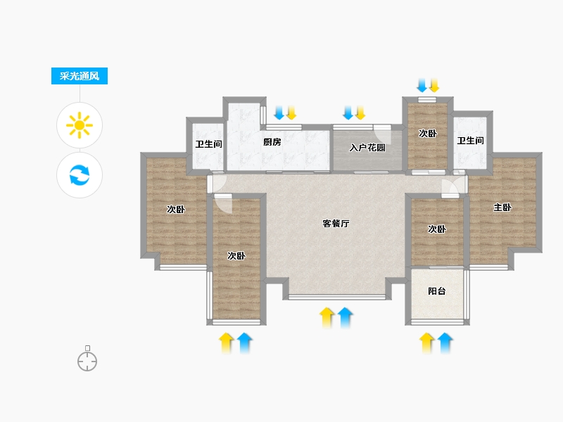 广东省-深圳市-世纪春城四期-111.15-户型库-采光通风