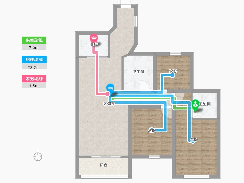 广东省-深圳市-汇龙湾花园-80.71-户型库-动静线