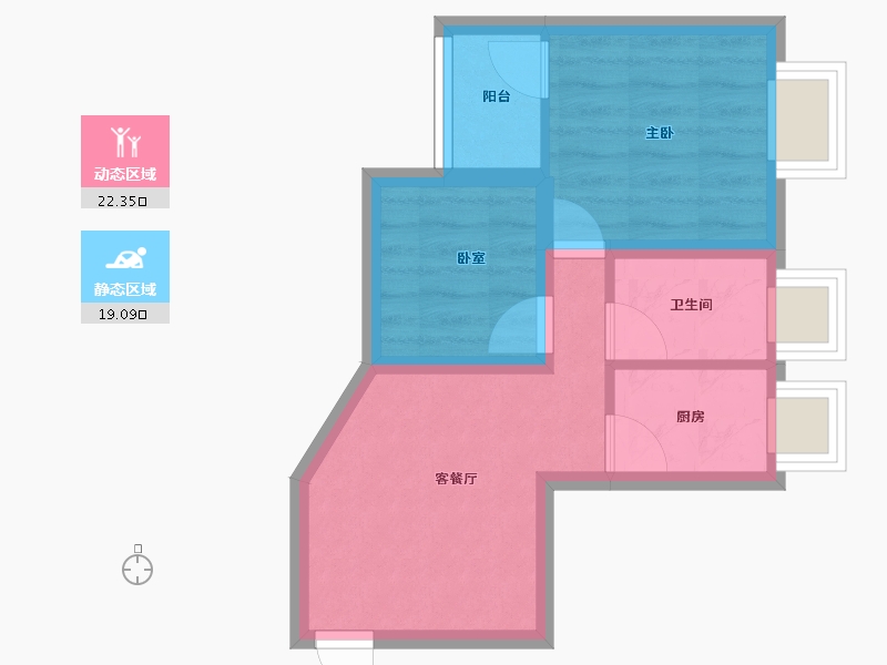 黑龙江省-鹤岗市-爱榕园-35.81-户型库-动静分区