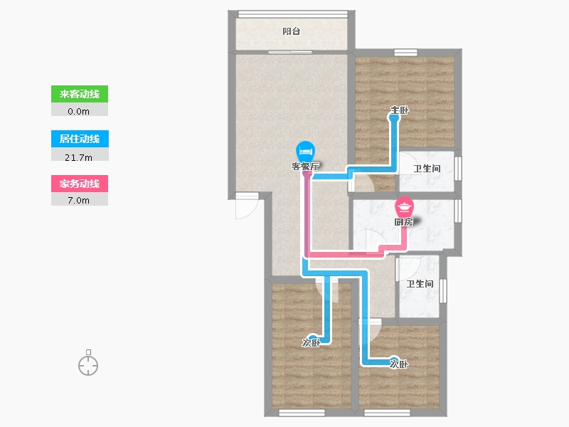 广东省-深圳市-绿茵华庭-76.23-户型库-动静线