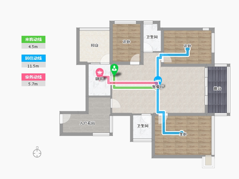 广东省-深圳市-卓能雅苑-99.82-户型库-动静线