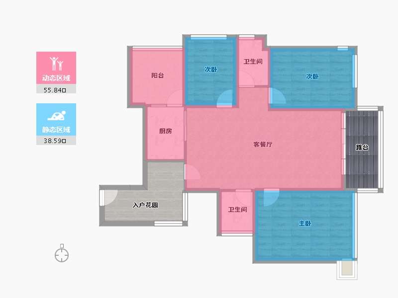 广东省-深圳市-卓能雅苑-99.82-户型库-动静分区