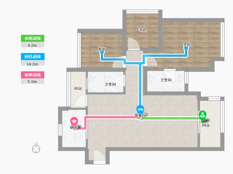 广东省-深圳市-星河时代-70.60-户型库-动静线