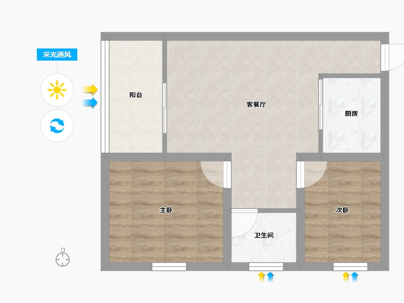 广东省-深圳市-富通天骏-49.65-户型库-采光通风