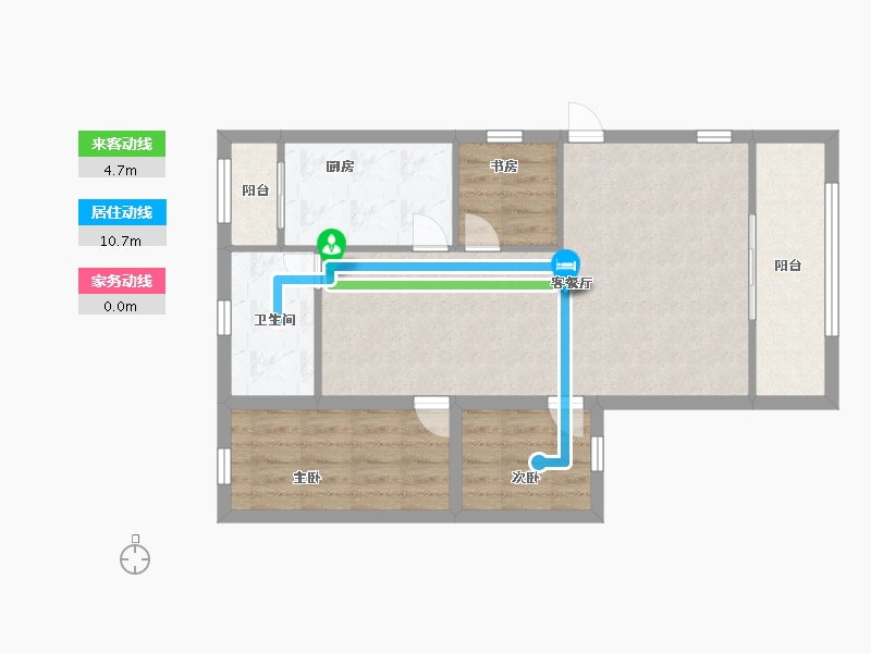 广东省-深圳市-绿茵华庭-67.00-户型库-动静线