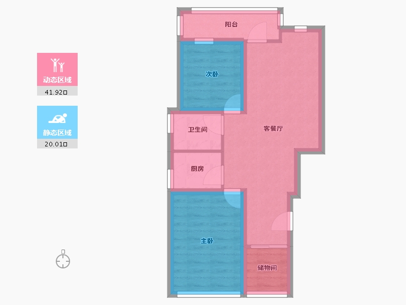 广东省-深圳市-龙华新华苑一期-54.17-户型库-动静分区