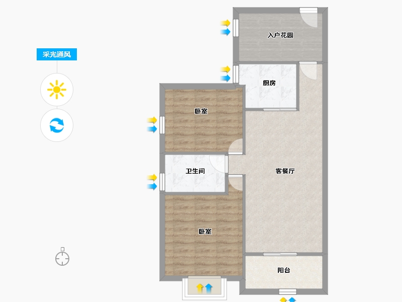 广东省-深圳市-新城市花园-71.42-户型库-采光通风