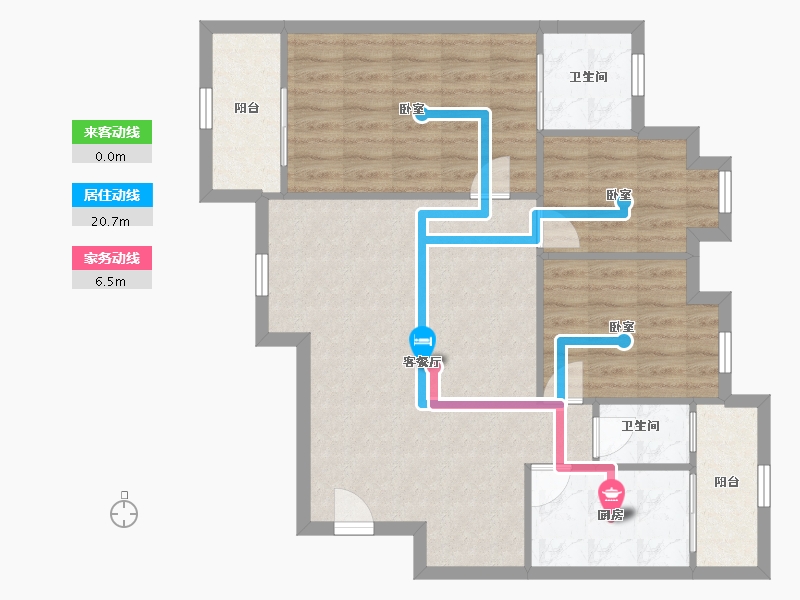 广东省-深圳市-馨园二期-86.85-户型库-动静线