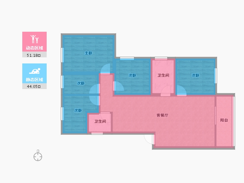 广东省-深圳市-新城市花园-84.09-户型库-动静分区