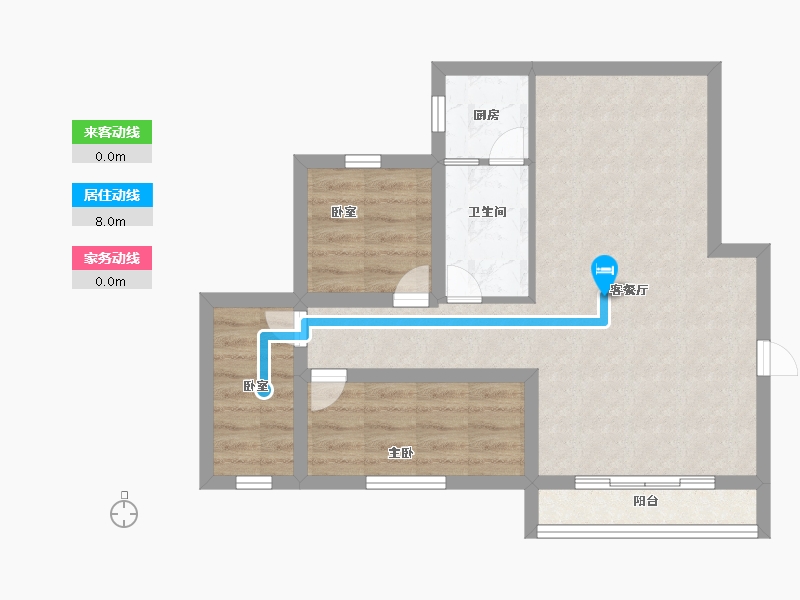 黑龙江省-鹤岗市-招北小区-59.19-户型库-动静线