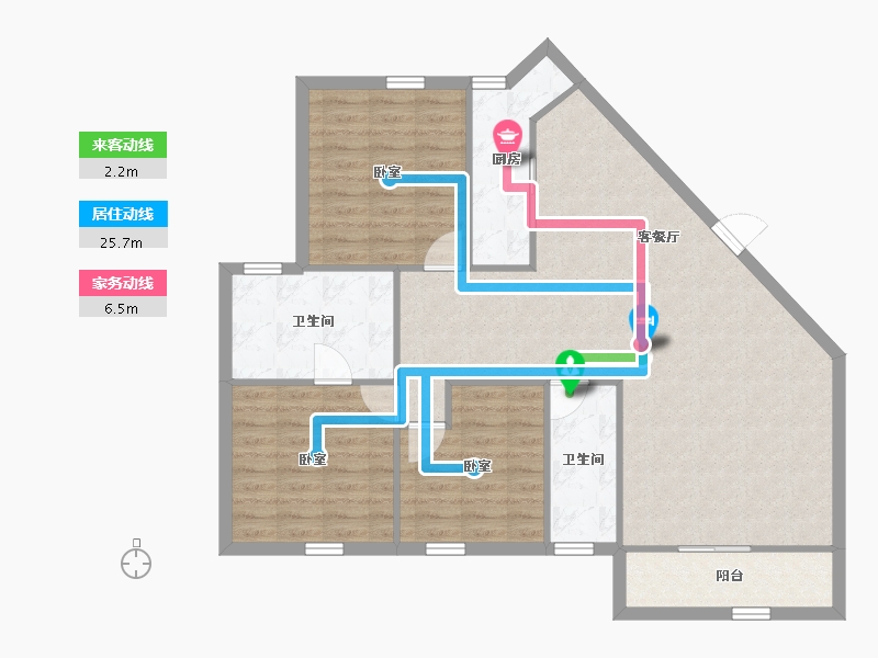 广东省-深圳市-丰泽湖山庄-99.15-户型库-动静线