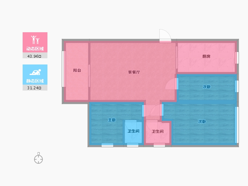 广东省-深圳市-汇龙苑-66.19-户型库-动静分区