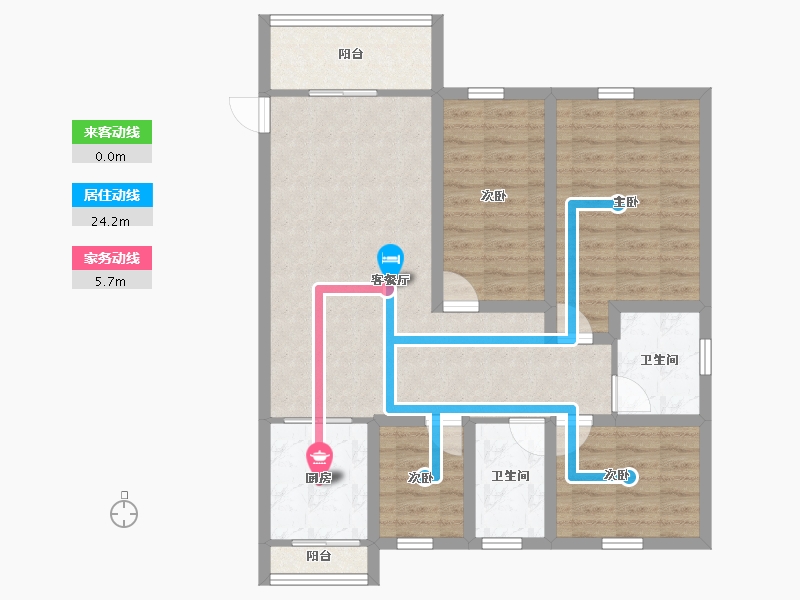 黑龙江省-鹤岗市-招商海琴花园-92.17-户型库-动静线