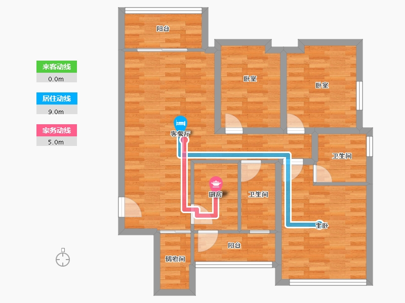 广东省-深圳市-君子嘉园-80.14-户型库-动静线