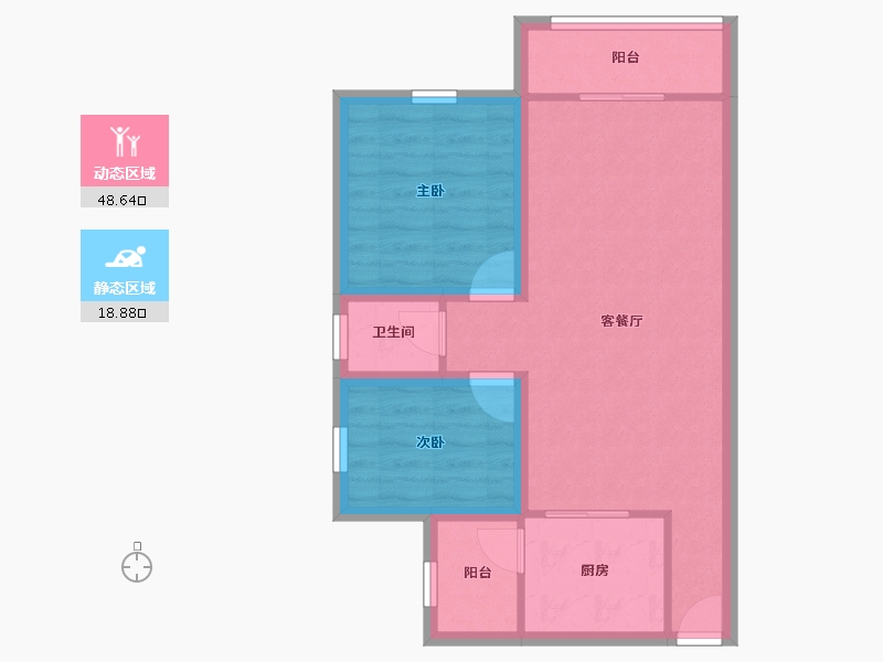 广东省-深圳市-美丽AAA花园-59.88-户型库-动静分区