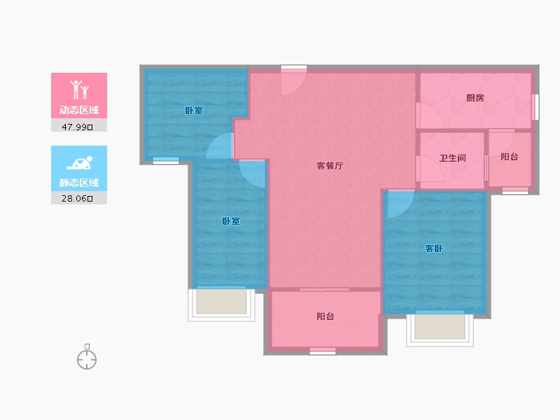 广东省-深圳市-迎侨花园-69.00-户型库-动静分区